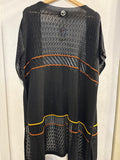 GILET GAI MATTIOLO TG44 IN FILO NERO C/PERFILO ARANCIO/GIALLO