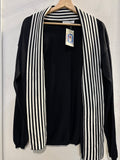 GIACCA CARDIGAN SILVIAN HEACH TGM NERO/RIGHE BIANCO/NERO