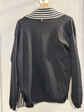 GIACCA CARDIGAN SILVIAN HEACH TGM NERO/RIGHE BIANCO/NERO