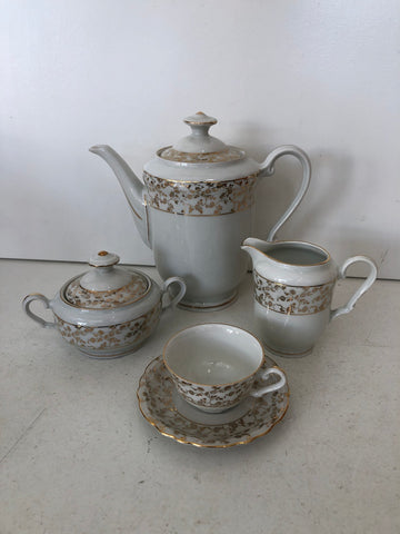 SERVIZIO CAFFE' IN PORCELLANA BAVARIA 9 PZ + PIATTI