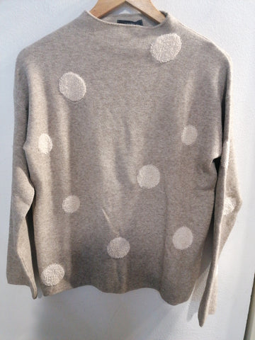 MAGLIONE LIBERO MILANO TGM BEIGE A POIS
