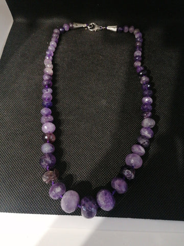 COLLANA IN AMETISTA SFACCETTATA