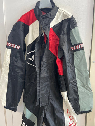 TUTA DA MOTO DAINESE ANTIPIOGGIA NERO/BIANCO/ROSSO