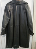 CAPPOTTO DONNA TG44 IN VERA PELLE NERO
