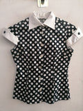 CAMICIA NARACAMICIE TGS NERO/BIANCO A POIS C/CINTURA