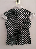 CAMICIA NARACAMICIE TGS NERO/BIANCO A POIS C/CINTURA