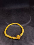 BRACCIALE PERLINE GIALLE STRASS