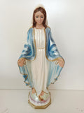 STATUA RELIGIOSA MADONNA IN GESSO H40XL15XP8 CM ( CON IMPERFEZIONE )