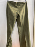 PANTALONE A CAMPANA WITBOY TG42 VERDE A RIGHE