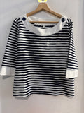 MAGLIA NARACAMICIE TGL BIANCO/BLU A RIGHE