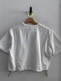 MAGLIA CUSTO TG.38 IN COTONE BIANCO/ORO
