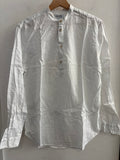 CAMICIA BOMBOOGIE TG.XS IN MISTO LINO BIANCO
