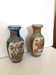 COPPIA VASI IN PORCELLANA STILE ORIENTALE H15XDIAMETRO5 CM