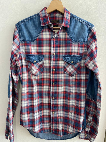 CAMICIA ZARA TGS A QUADRI ROSSO/BLU UOMO