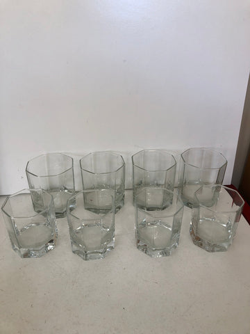 4 BICCHIERI ACQUA + 4 BICCHIERI VINO IN VETRO