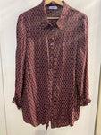 CAMICIA PERSONA TG50 BORDEAUX FANTASIA CERCHI