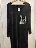 MAGLIA FIORELLA RUBINO TGS LOVE NERO C/STRASS