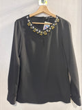 MAGLIA NENETTE TG42 NERO C/PIETRE