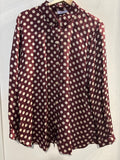 CAMICIA PERSONA TG48 BORDEAUX A POIS DONNA