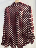 CAMICIA PERSONA TG48 BORDEAUX A POIS DONNA