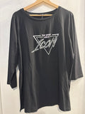 MAGLIA FIORELLA RUBINO TGL NERO C/STRASS