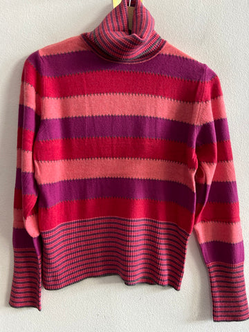 MAGLIONE I CASHMERE DI JANIS TGM ROSSO/VIOLA