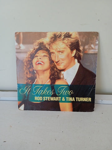 DISCO 45 GIRI ROD STEWART & TINA TURNER IT TAKES TWO