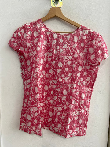 MAGLIA BENETTON TGM ROSA/BIANCO FANTASIA