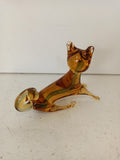 GATTO IN VETRO STILE MURANO H8XL8XP2 CM