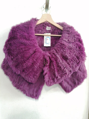 SCIARPA MANTELLA IN LAPIN VIOLA